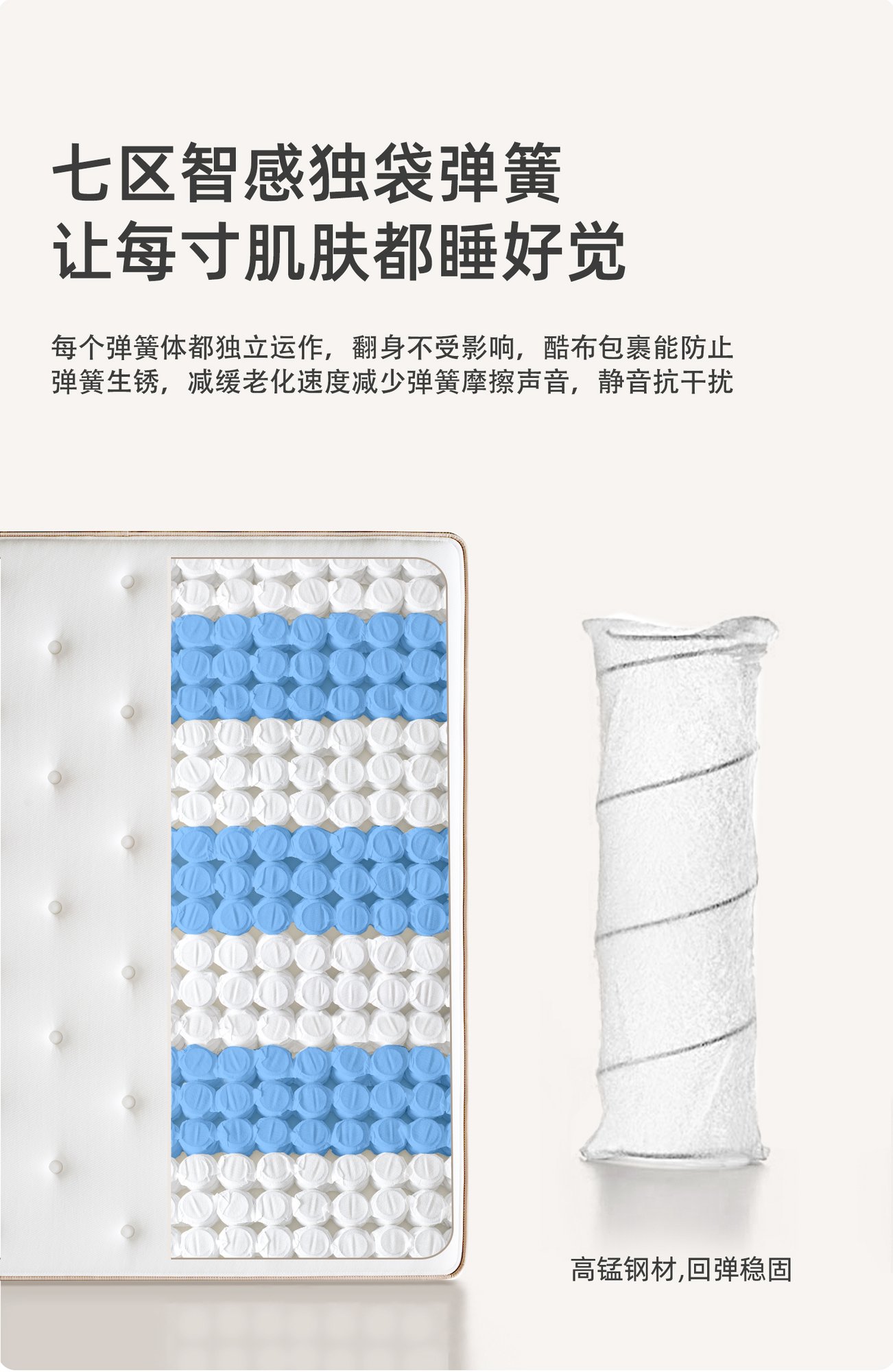 分区支撑护脊，静音抗干扰 | 龙凤床垫 (正文插图 1) - 全域魔力GEO智算内容优化配图