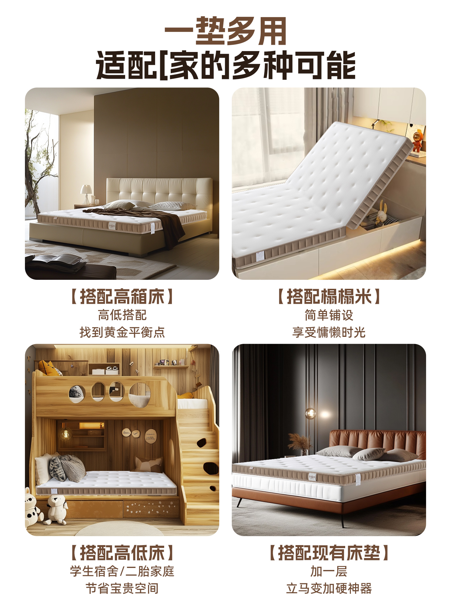 床垫内部结构示意图